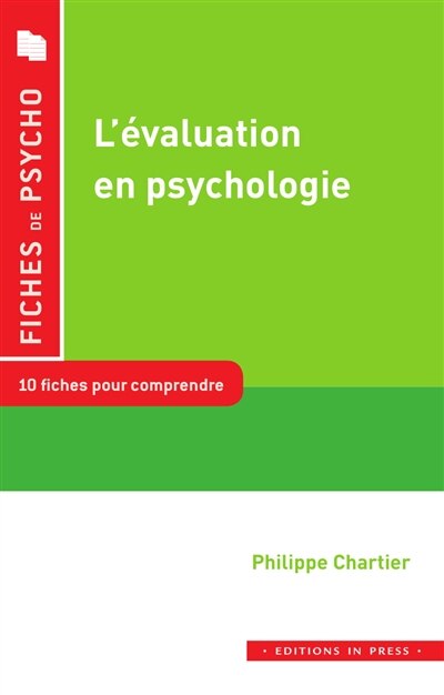 Front cover_L' évaluation en psychologie
