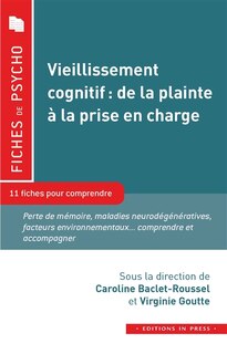 Front cover_Vieillissement cognitif, de la plainte à la prise en charge