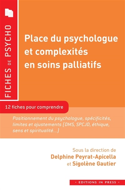 Front cover_Place du psychologue et complexités en soins palliatifs