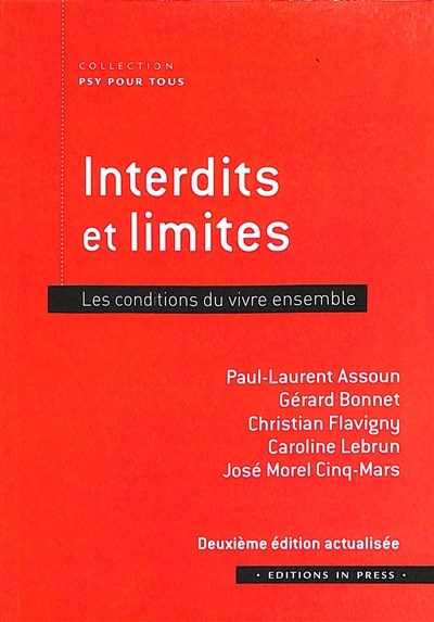 Front cover_Interdits et limites : les conditions du vivre ensemble