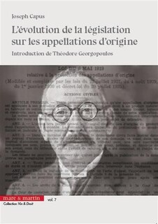 Front cover_L' évolution de la législation sur les appellations d'origine