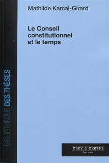 Front cover_Le Conseil constitutionnel et le temps