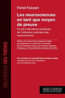 Front cover_Les neurosciences en tant que moyen de preuve ou Les implications juridiques de l'utilisation judiciaire des neurosciences