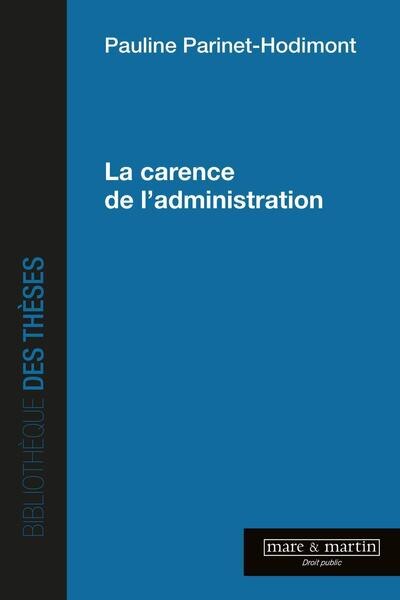 Front cover_La carence de l'administration