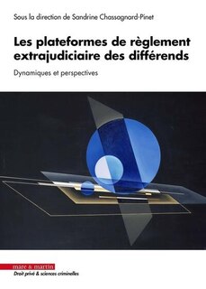 Front cover_Les plateformes de règlement extrajudiciaire des différends