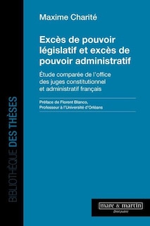 Front cover_Excès de pouvoir législatif et excès de pouvoir administratif