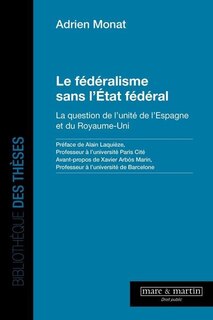 Front cover_Le fédéralisme sans l'Etat fédéral