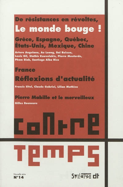 Couverture_ContreTemps, n°14. De résistances en révoltes, le monde bouge !