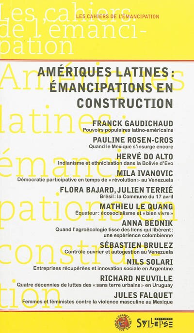 Front cover_Amériques latines : émancipations en construction