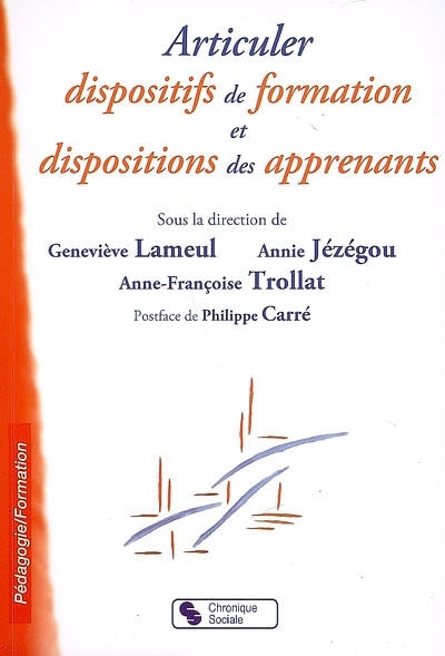 Couverture_Articuler dispositifs de formation et dispositions des apprenants