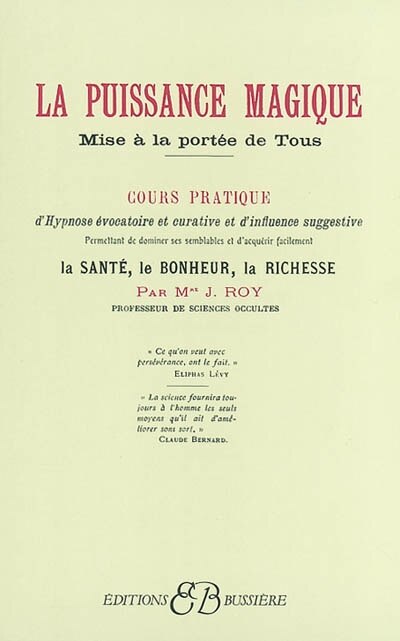 Couverture_La puissance magique mise à la portée de tous
