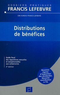 Front cover_Distributions de bénéfices