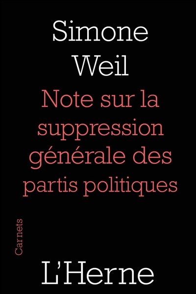 Front cover_Note sur la suppression générale des partis politiques