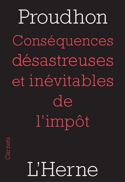 Front cover_Conséquences désastreuses et inévitables de l'impôt