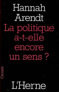 Front cover_La politique a-t-elle encore un sens ?