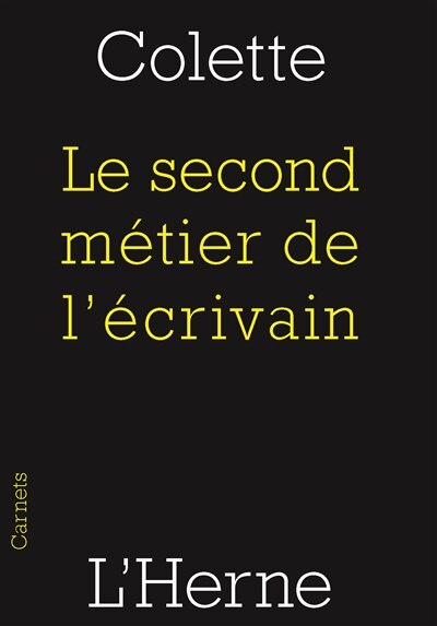 Front cover_Le second m&eacute;tier de l'&eacute;crivain