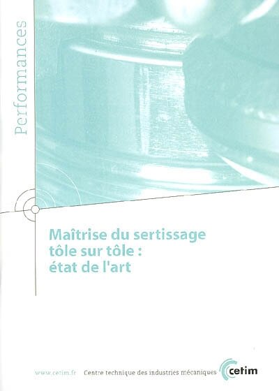 Couverture_Maîtrise du sertissage tôle sur tôle