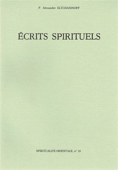 Front cover_Ecrits spirituels (extraits)