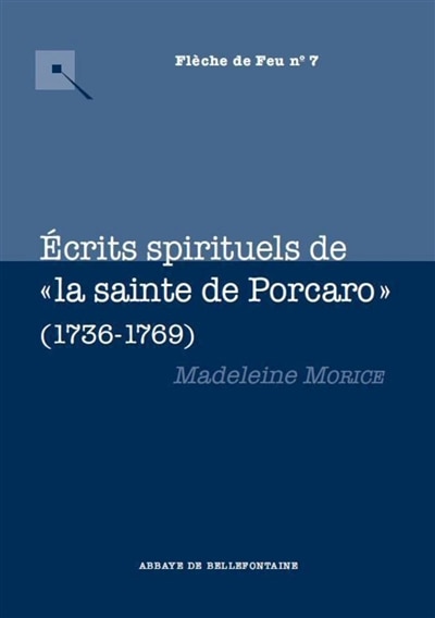 Front cover_Ecrits spirituels de la sainte de Porcaro (1736-1769)