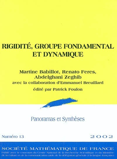 Front cover_Panoramas et synthèses, n°13. Rigidité, groupe fondamental et dynamique
