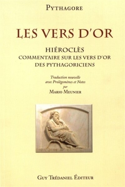 Front cover_Les Vers d'or ; Commentaire sur les vers d'or des pythagoriciens, d'Hiéroclès