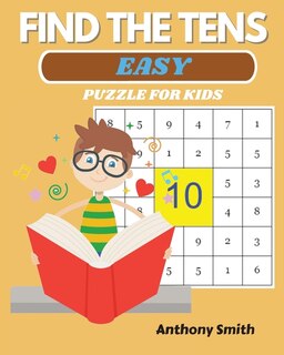 Front cover_NEW! Find The Tens Puzzle For Kids Easy Fun and Challenging Math Activity Book