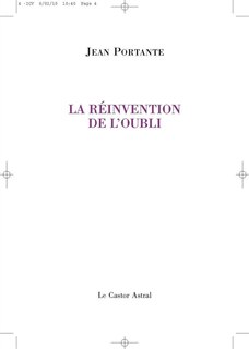 Couverture_La réinvention de l'oubli