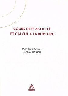 Couverture_Cours de plasticit&eacute; et calcul &agrave; la rupture