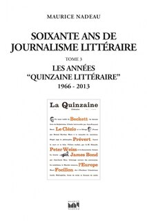 Couverture_Les ann&eacute;es Quinzaine litt&eacute;raire