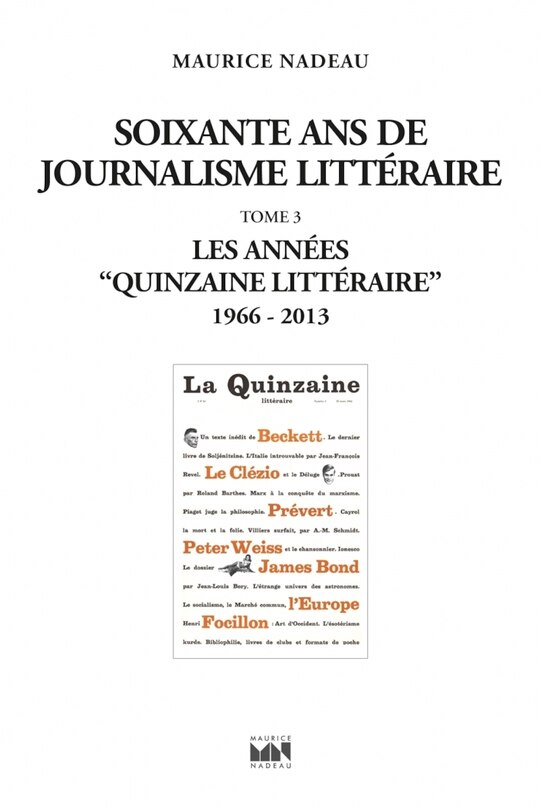 Couverture_Les ann&eacute;es Quinzaine litt&eacute;raire