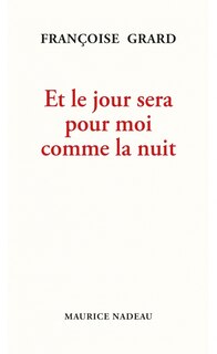 Front cover_Et le jour sera pour moi comme la nuit