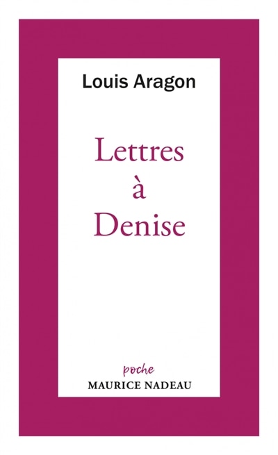 Front cover_Lettres à Denise