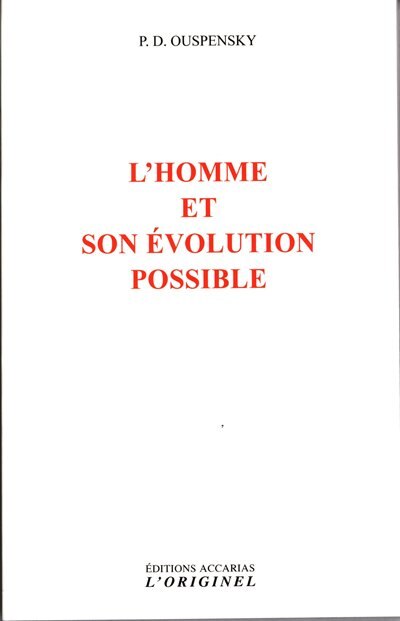 Front cover_L'homme et son évolution possible