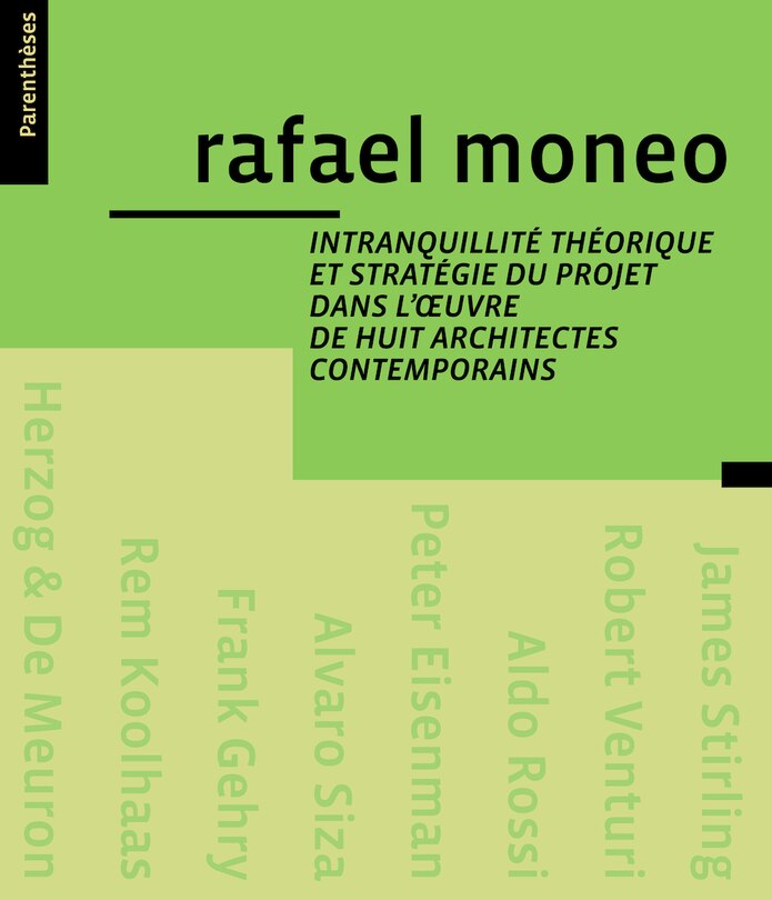 Intranquillité théorique et stratégie du projet dans l'oeuvre de huit architectes contemporains: James Stirling, Robert Venturi, Aldo Rossi, Peter Eisenman, Alvaro Siza, Frank Gehry, Rem Koolhaas, Herzog & De Meuron