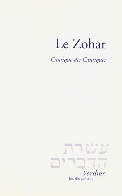 Front cover_Le Zohar : Cantique des cantiques
