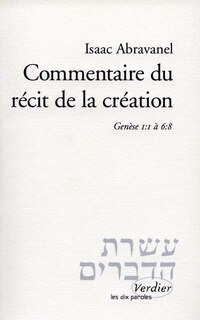 Couverture_Commentaire du récit de la création : Genèse 1-1 à 6-8