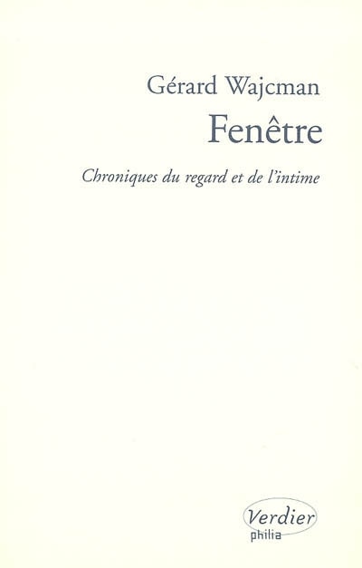 Front cover_Fenêtre : chroniques du regard et de l'intime