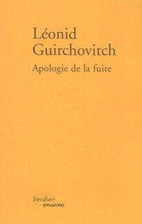 Front cover_Apologie de la fuite