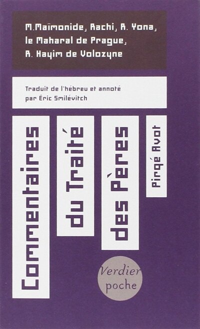 Front cover_Commentaires du Traité des Pères