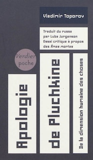 Front cover_Apologie de Pluchkine : de la dimension humaine des choses