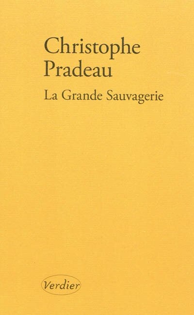 Front cover_La grande sauvagerie