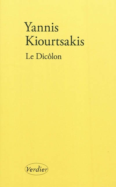Front cover_Le Dicôlon : une histoire grecque