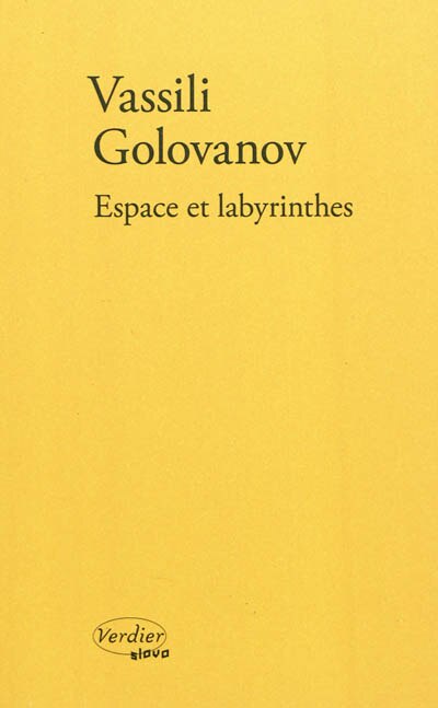Front cover_Espace et labyrinthes : récits