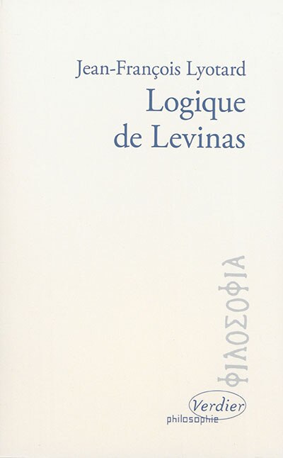Front cover_Logique de Levinas