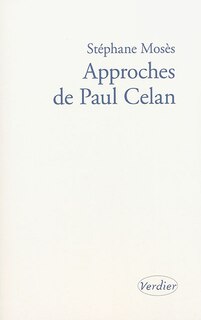 Front cover_Approches de Paul Celan