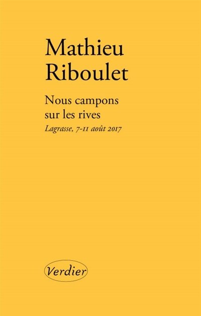 Front cover_Nous campons sur les rives