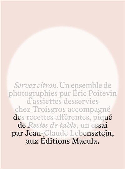 Front cover_Servez citron ; Restes de table