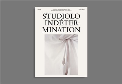 Couverture_Studiolo, n&deg;18. Ind&eacute;termination