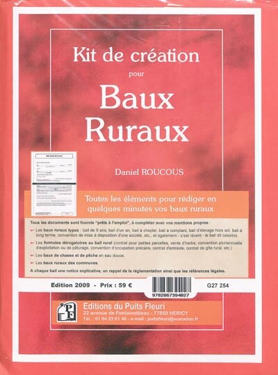 Couverture_Kit de création pour baux ruraux