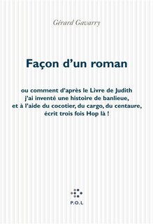 Front cover_Façon d'un roman